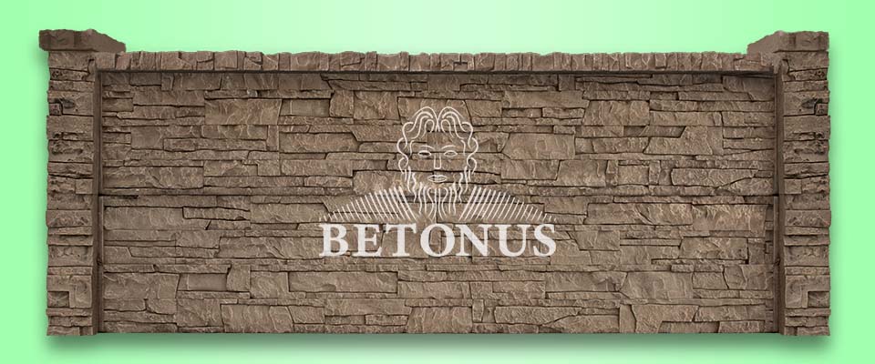 Betonový plot Mramor Austin se světlou patinou - BETONUS s.r.o.