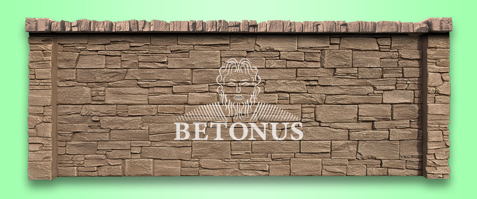 Betonový plot Žula Austin se světlou patinou - BETONUS s.r.o.