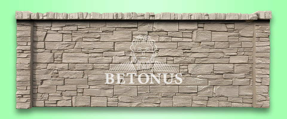 Betonový plot Žula Chicago se světlou patinou - BETONUS s.r.o.